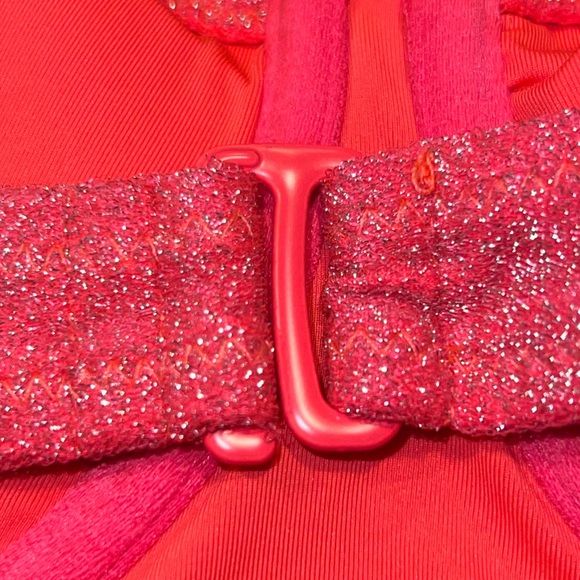 Good American Sparkle Show Off Underwire One-Piece Swimsuit in Fiery Coral 002 - Picture 12 of 14